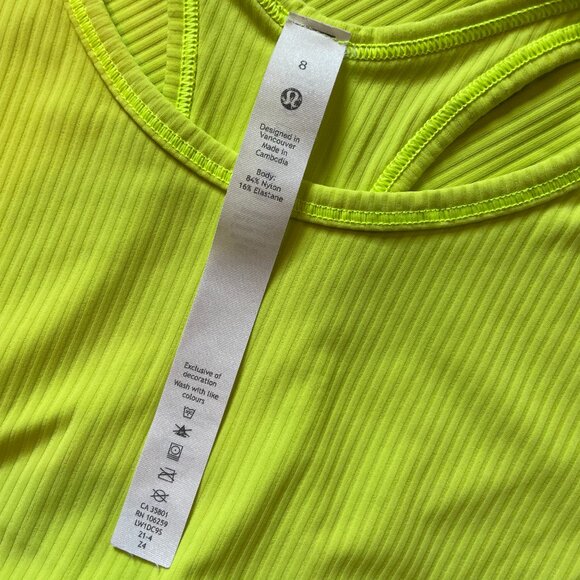 Lululemon Ribbed Racerback Tank Top, Size 8 - Picture 3 of 5